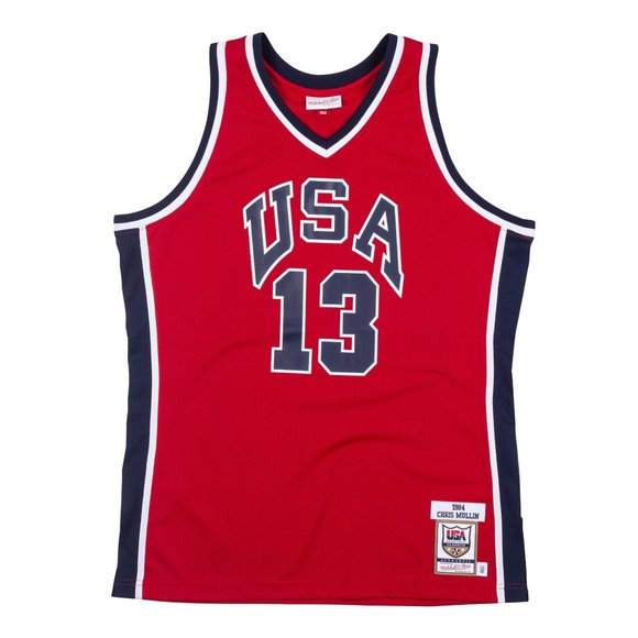 Chris Mullin USA Basketball NBA Mitchell & Ness Authentic 1984 Jersey - Red - Picture 9 of 9